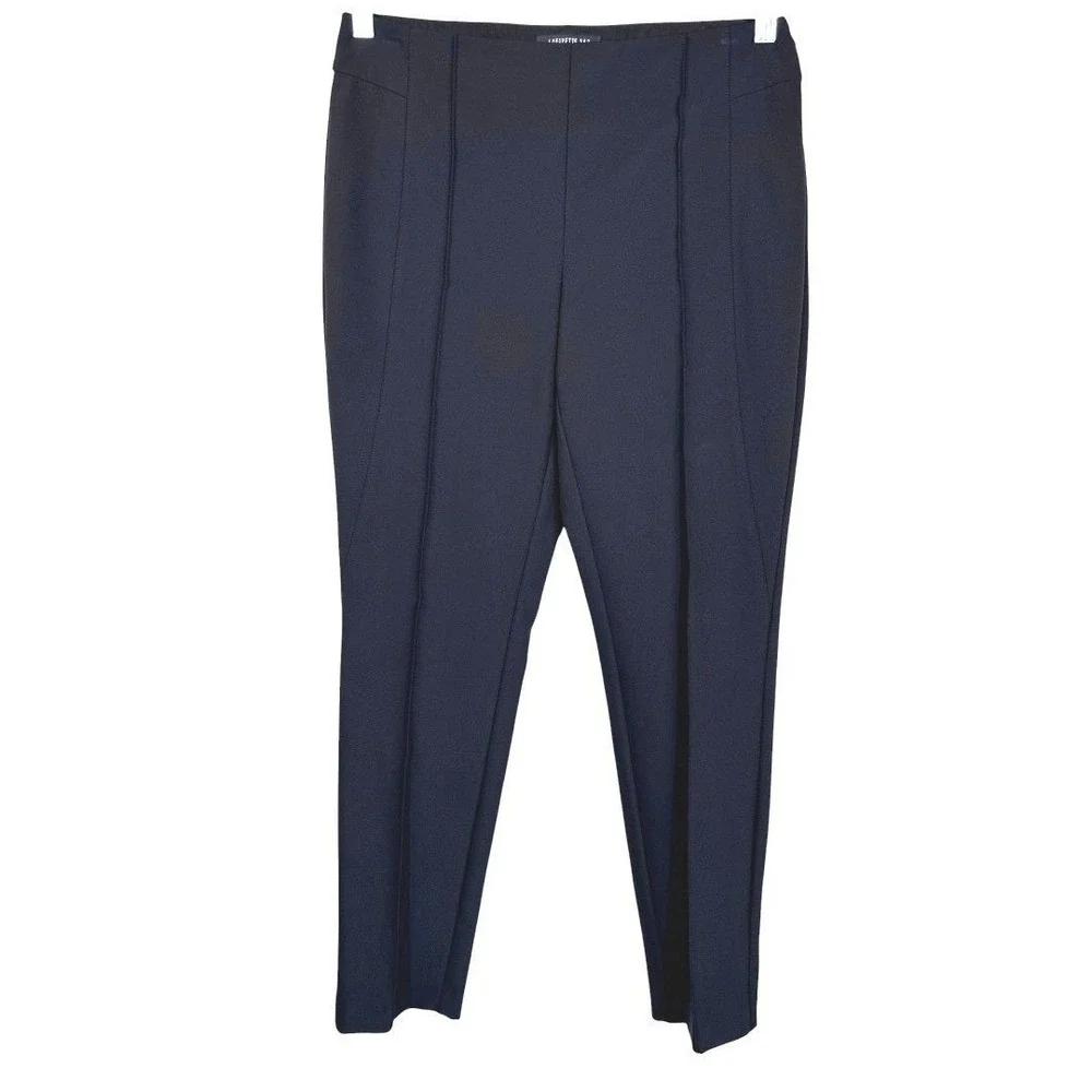 Lafayette 148‎ New York Tapered Leg Ankle Trousers Black Size 6